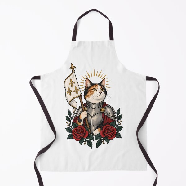 Item preview, Joan of Arc Heroic Knight Cat Art designed and sold by Old's Cool Cat Studio.