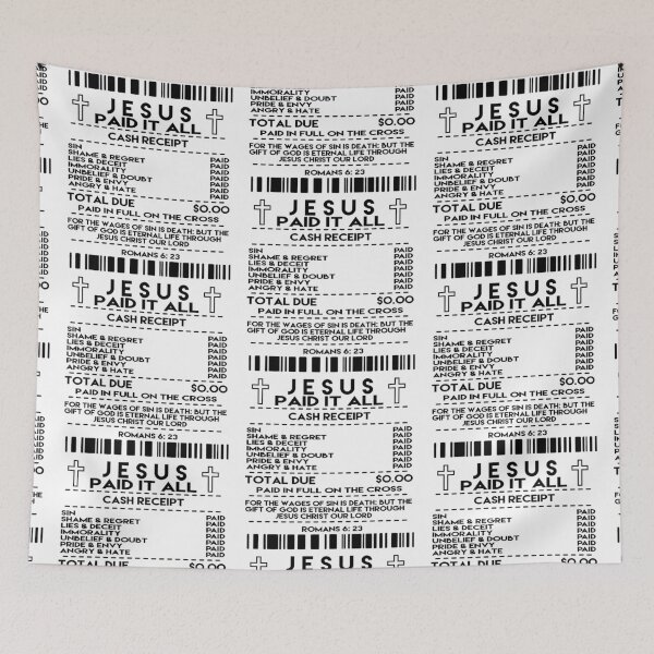 Item preview, Jesus Paid It All Receipt designed and sold by Booki3Official.