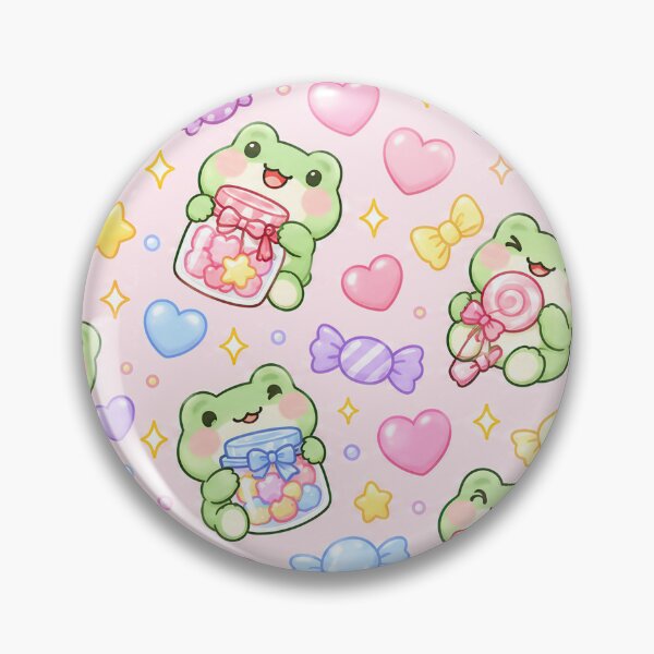 Item preview, Kawaii Frog Candy Jar Pastel Pattern designed and sold by Soft Berry Studio.