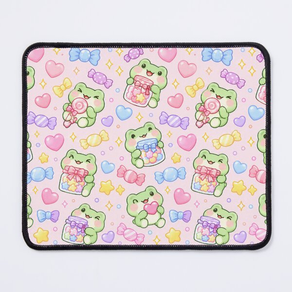 Item preview, Kawaii Frog Candy Jar Pastel Pattern designed and sold by Soft Berry Studio.