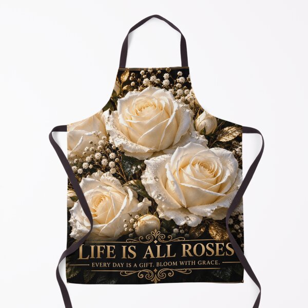 Item preview, Life Is All Roses | Elegant White Roses Romantic Floral Art designed and sold by IRON SIREN.