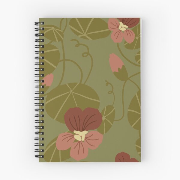 Aperçu de l'œuvre Fleurs et feuilles de capucine, feuille ronde, style simple fait main créée et vendue par LeelaLab.