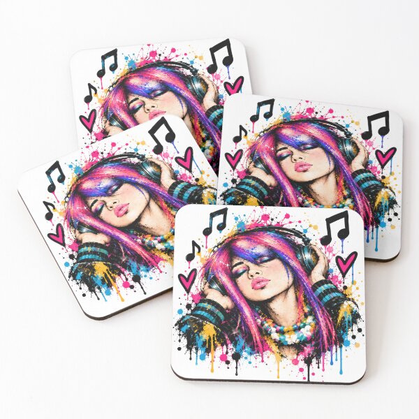 Item preview, In My Own World | Colorful Pop Art Portrait – NOT HERE TO BLEND IN designed and sold by CollectionsJEm.