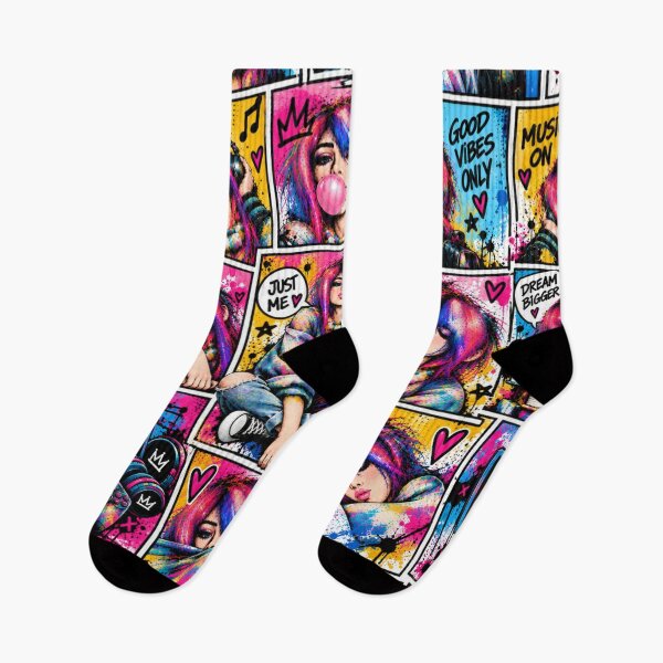 Item preview, In My Own World | Colorful Pop Art Portrait – NOT HERE TO BLEND IN designed and sold by CollectionsJEm.