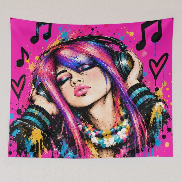 Item preview, In My Own World | Colorful Pop Art Portrait – NOT HERE TO BLEND IN designed and sold by CollectionsJEm.