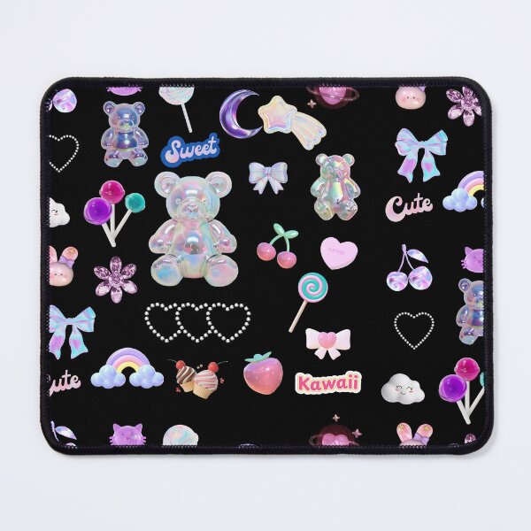 Item preview, Iridescent Kawaii Bear Pattern designed and sold by Side By Side Studio.