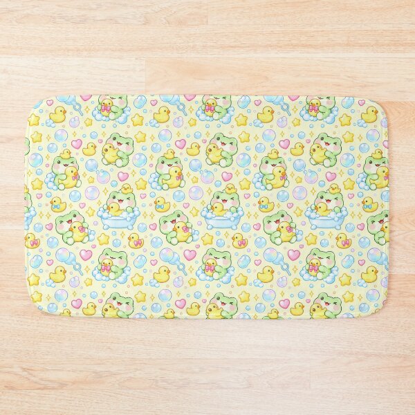 Item preview, Kawaii Frog Toy Duck Pastel Pattern designed and sold by Soft Berry Studio.