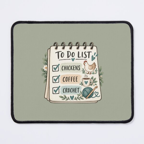 Item preview, Chickens Coffee Crochet To Do List | Funny Crochet Chicken Design designed and sold by SASS-Crochet.