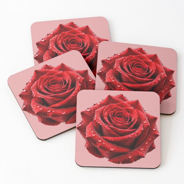 Item preview, Romantic Red Rose with Morning Dew Drops designed and sold by chicworld2026.
