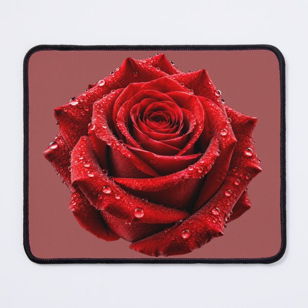 Item preview, Romantic Red Rose with Morning Dew Drops designed and sold by chicworld2026.