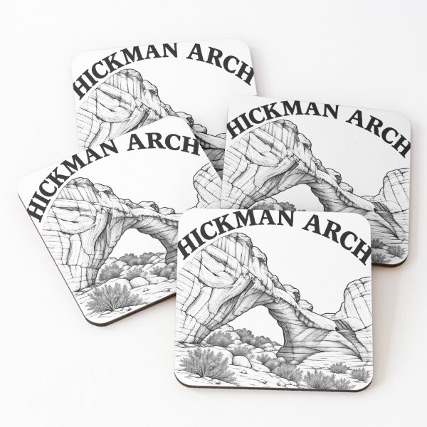 Item preview, Hickman Arch Capitol Reef Utah Line Art Nature Hiker designed and sold by Tee Visions.