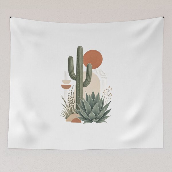 Item preview, Desert Plants Geometric Botanical Print designed and sold by Inkworksbyshery.