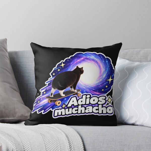 Item preview, Adios muchacho - skater cat galaxy  designed and sold by MileAMinBrain.