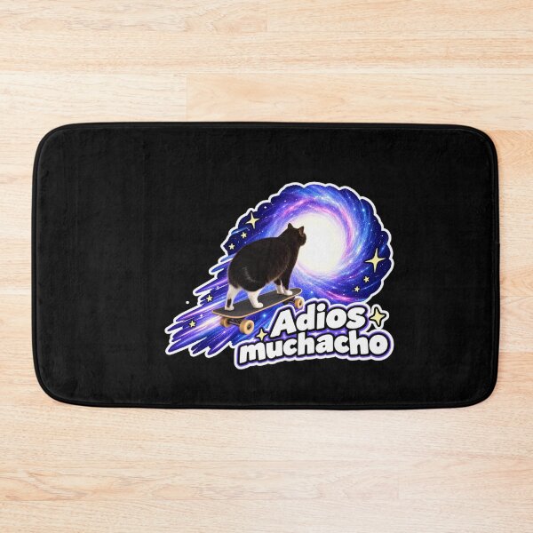 Item preview, Adios muchacho - skater cat galaxy  designed and sold by MileAMinBrain.