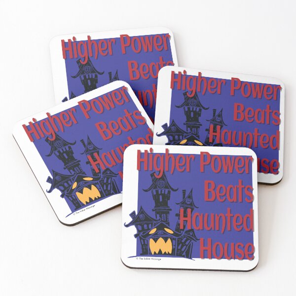 Item preview, Higher Power Beats Haunted House Sober Halloween Design designed and sold by ApexDesigners.