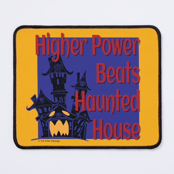 Item preview, Higher Power Beats Haunted House Sober Halloween Design designed and sold by ApexDesigners.