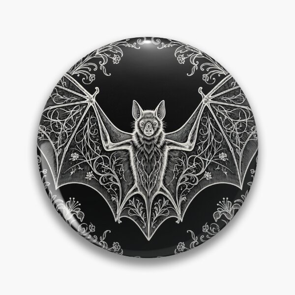 Artikelvorschau, Verzierte gotische Fledermaus – Jugendstil-Linienarbeit entworfen und verkauft von ThePaleParlor.