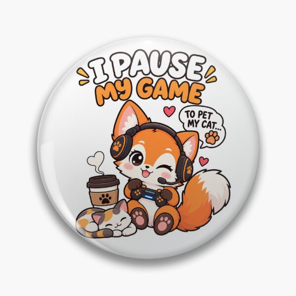 Item preview, Cute Gamer Fox – Funny Gaming and Cat Lover Design designed and sold by JrNergal.