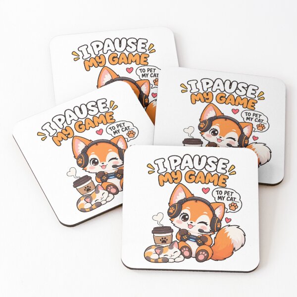 Item preview, Cute Gamer Fox – Funny Gaming and Cat Lover Design designed and sold by JrNergal.