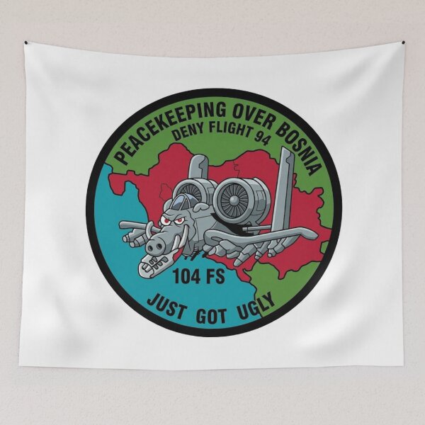 Item preview, 104th Fighter Squadron Operation Deny Flight Bosnia 1994 Patch    designed and sold by CharlieDesings.