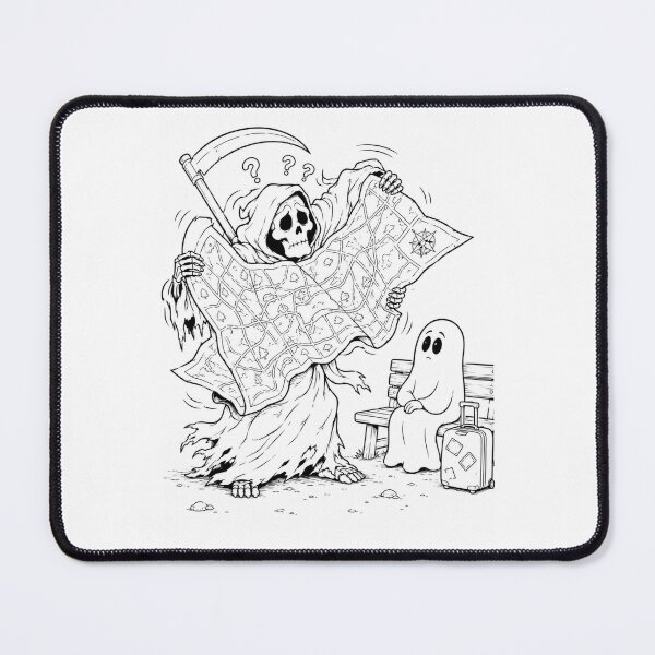 Item preview, Lost Grim Reaper Map Travel Vacation Humor designed and sold by ComedyInkFactor.