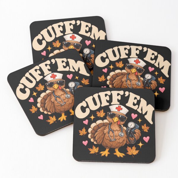 Item preview, Funny Turkey Nurse Cuff Em Thanksgiving Graphic  designed and sold by VGAfanatic.