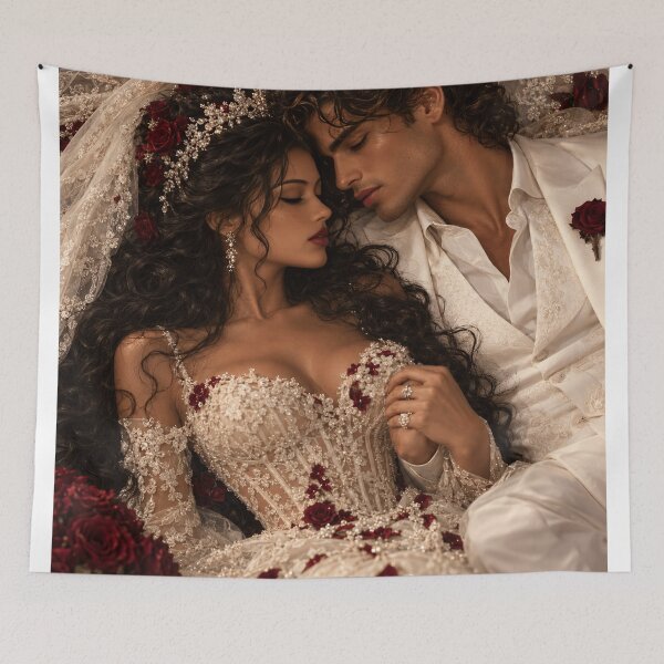 Item preview, Gothic Wedding Bride & Groom | Dark Romance Love Roses designed and sold by IRON SIREN.