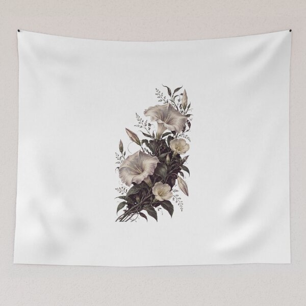 Item preview, Night Blooming Flowers On Deep Plum designed and sold by Inkworksbyshery.