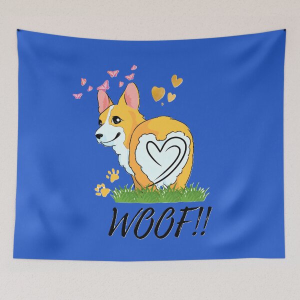 Item preview, Cute Corgi Butt Heart Woof Puppy designed and sold by Unwrapfashion.