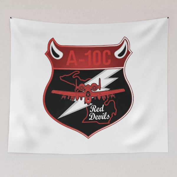 Item preview, 107th Fighter Squadron A-10C Red Devils Military Patch designed and sold by CharlieDesings.