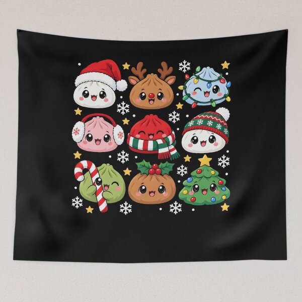 Item preview, Cute Kawaii Christmas Dumplings Bao Dim Sum Baozi Xmas designed and sold by clothesy7.