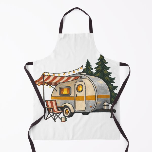 Item preview, Vintage Teardrop Camper With String Lights designed and sold by eignvalue.