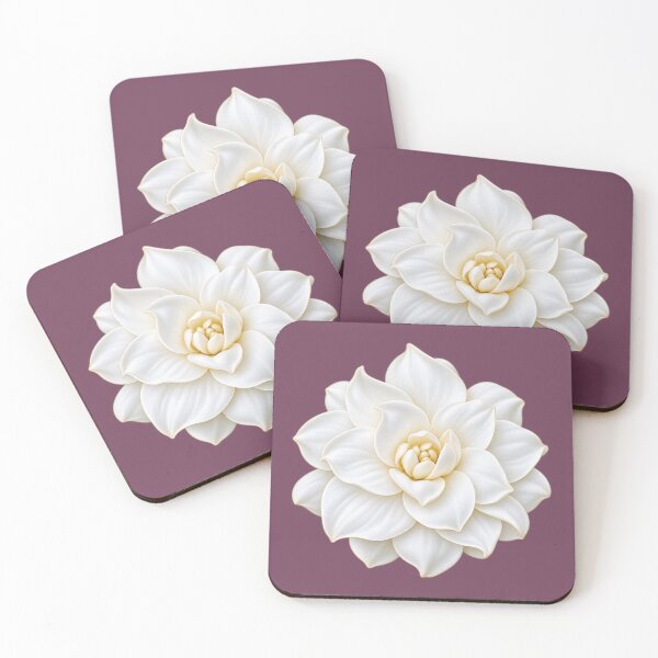 Item preview, White Arabian Jasmine Flower – Jasminum Sambac Botanical Art   designed and sold by HO•Designs.