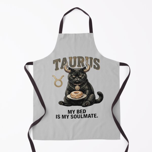Item preview, Taurus Black Cat – Funny Sarcastic Zodiac Cat designed and sold by NadinArtStudio.