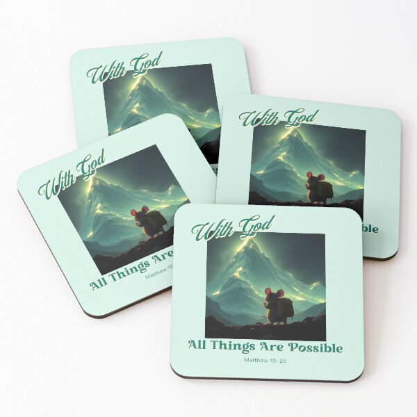 Item preview, With God All Things Are Possible Mountain Mouse designed and sold by Sachie's Studio.