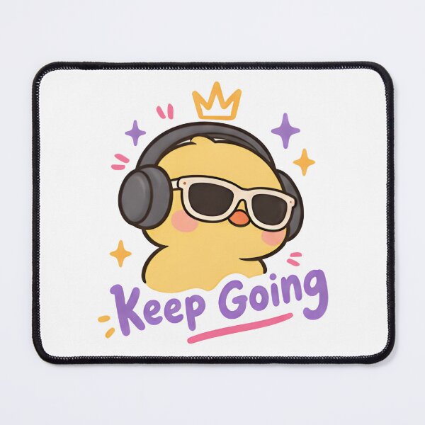 Item preview, Keep Going Cool Duck - Cute Headphones Music Meme designed and sold by Duck lovers.