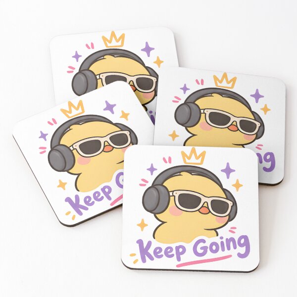 Item preview, Keep Going Cool Duck - Cute Headphones Music Meme designed and sold by Duck lovers.