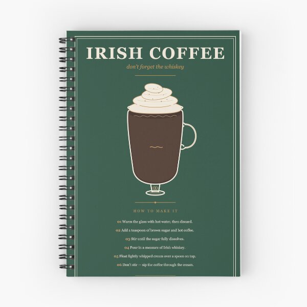 Item preview, Irish Coffee Recipe Poster designed and sold by BleedinDesign.