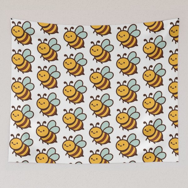 Item preview, Cute Kawaii Bumblebee - Happy Little Bee Sticker Vector Design designed and sold by Nubian Style.