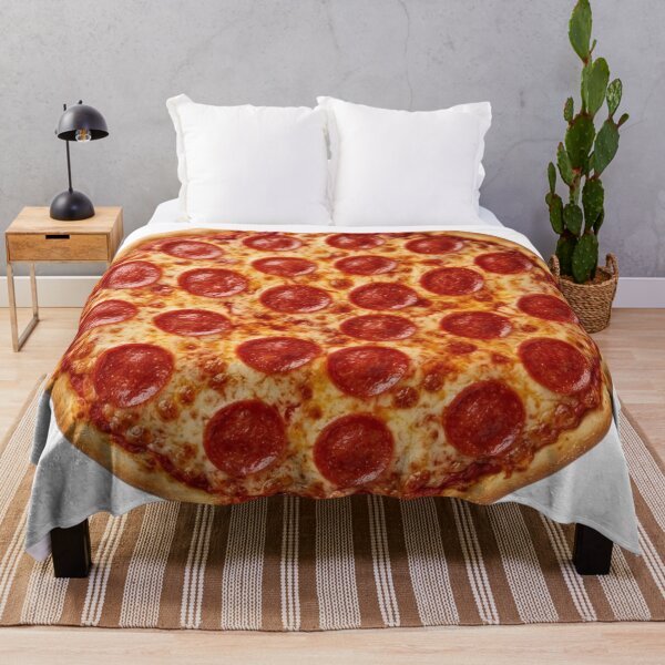 Item preview, Realistic Pepperoni Pizza Blanket / Realistic food blanket / Cheese Lover Gift / Viral Trend / Tiktok Trend / Funny / Cheesy Pizza / Best Selling / Trending designed and sold by TeenLake.