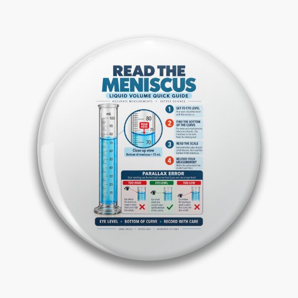 Item preview, How to Read a Meniscus | Liquid Volume Measurement Quick Guide designed and sold by astersgraphics.