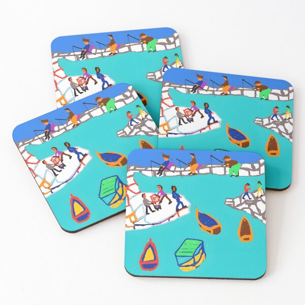 Item preview, Colorful Fishing Scene Illustration designed and sold by Baby-Care.