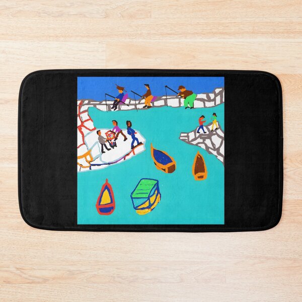 Item preview, Colorful Fishing Scene Illustration designed and sold by Baby-Care.