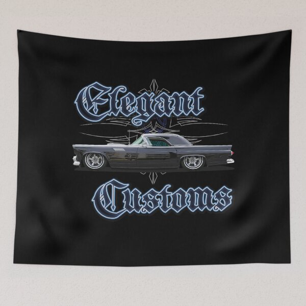 Item preview, 1956 T-Bird Black 3.0 mens shirt by Elegant Customs with text, Kustom, Hot Rod, Muscle Car designed and sold by Elegant Customs.