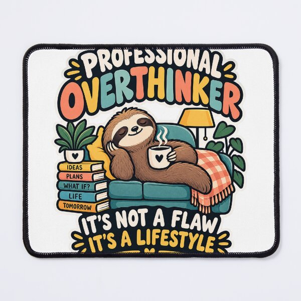 Item preview, Professional Overthinker — It’s Not a Flaw, It’s a Lifestyle designed and sold by Pixel & Ponder.