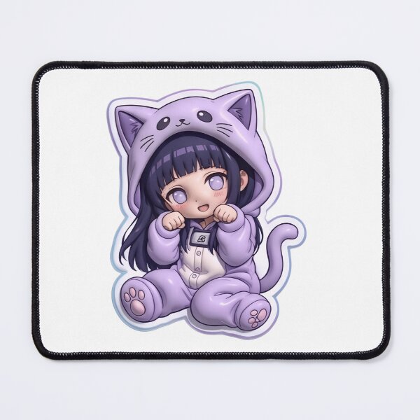 Item preview, Kawaii Chibi Anime Girl - Purple Cat Onesie Kigurumi Sticker designed and sold by BlackSyeth.
