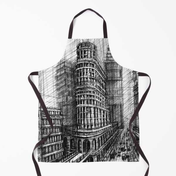 Item preview, City Street Perspective – Black and White Architectural Sketch designed and sold by IlustratorCAT.