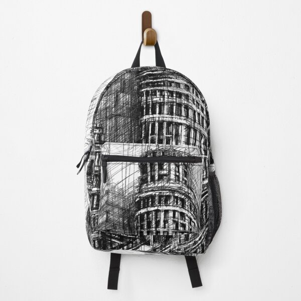 Item preview, City Street Perspective – Black and White Architectural Sketch designed and sold by IlustratorCAT.