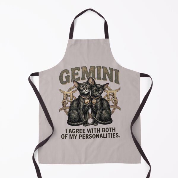 Item preview, Gemini Black Cat – Funny Sarcastic Zodiac Cat designed and sold by NadinArtStudio.