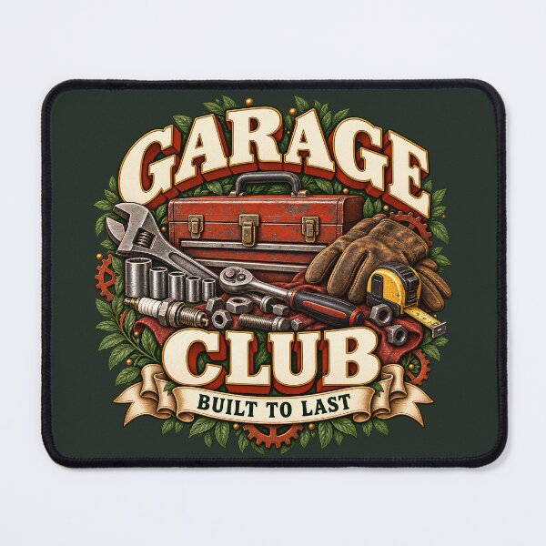 Item preview, Vintage Garage Club Mechanic Tools Design designed and sold by Mostafa Studio.